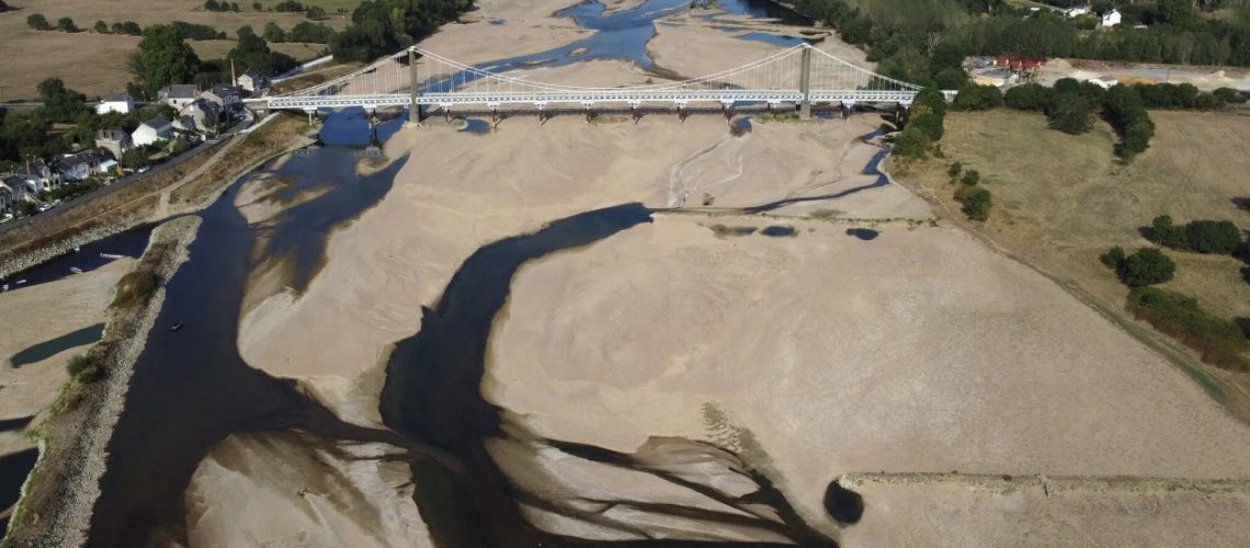 Loire River in Loireauxence, France