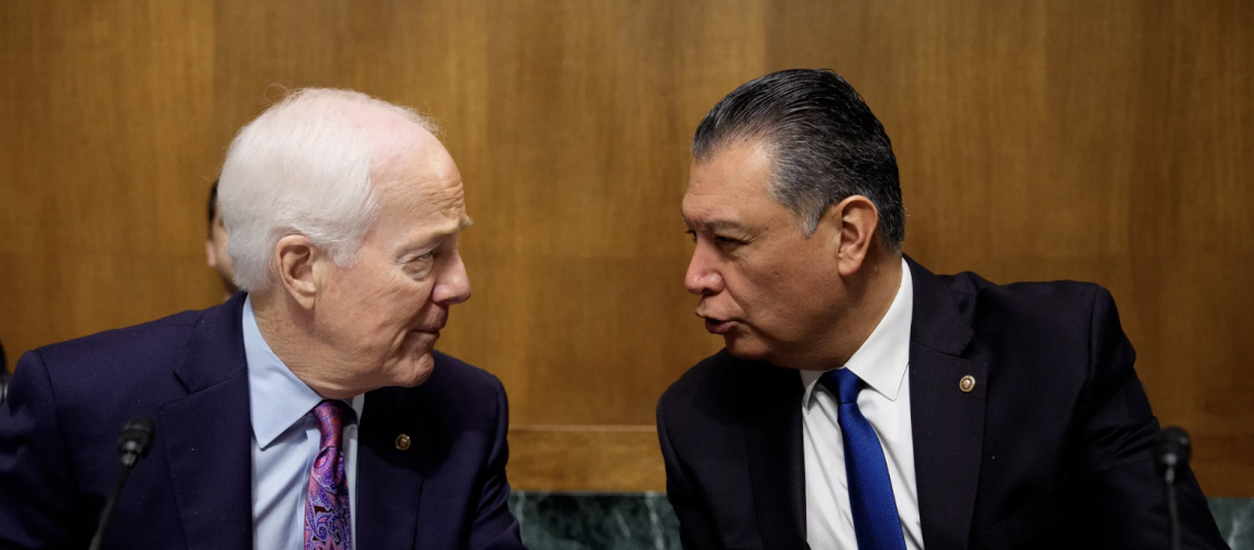 Sens. John Cornyn, Alex Padilla
