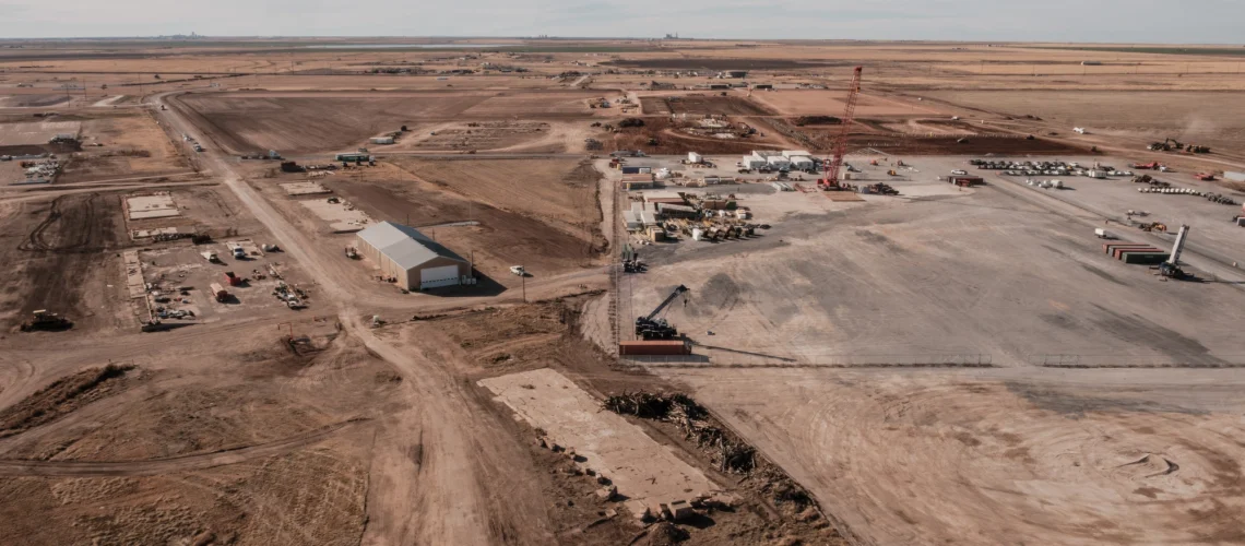 aerial view of the Fermi America construction